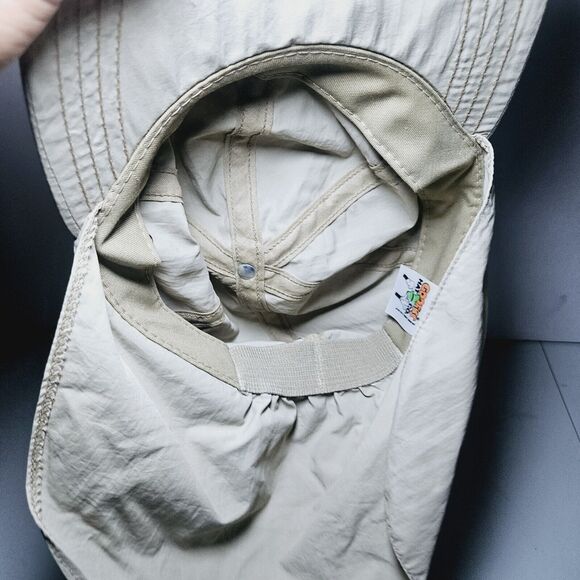 Vintage Tan Summer Flap Cap Goofy’s Hat Co Made In USA Disney Mickey Mouse - Picture 7 of 10